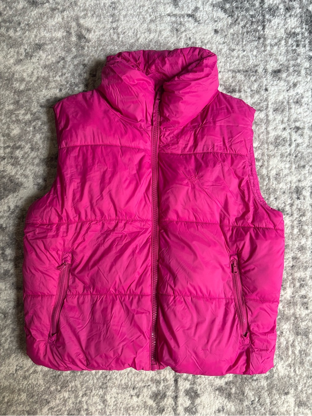 Old Navy Bright Pink Quilted Puffer Vest